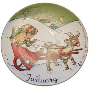 Vintage Joan Walsh Anglund January 1966 Decorative Plate – 7 Inches